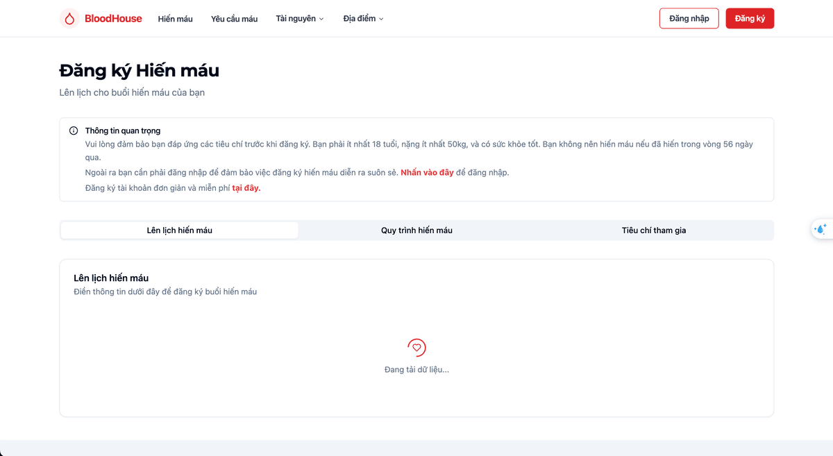 Blood Donation Website