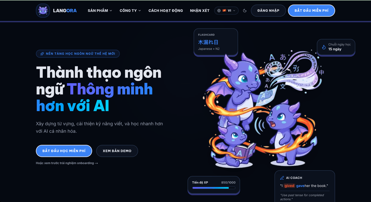Langora - AI Language Learning Platform